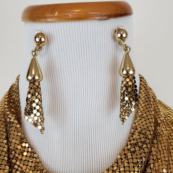 Whiting & Davis bandana-style necklace and earring set - Picture 11 of 16